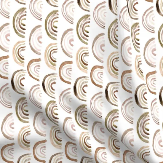 Various Fabrics by the Yard or Fat Quarter Boho Rainbows Rotated Neutral Nursery Earthy Colors Watercolor Modern Kids Beige Natural Custom Printed Fabric by Spoonflower {5}