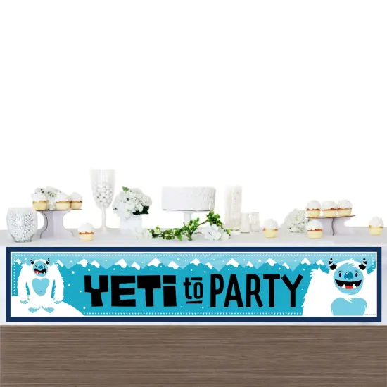 Big Dot of Happiness Yeti to Party - Abominable Snowman Party or Birthday Party Decorations Party Banner {4}