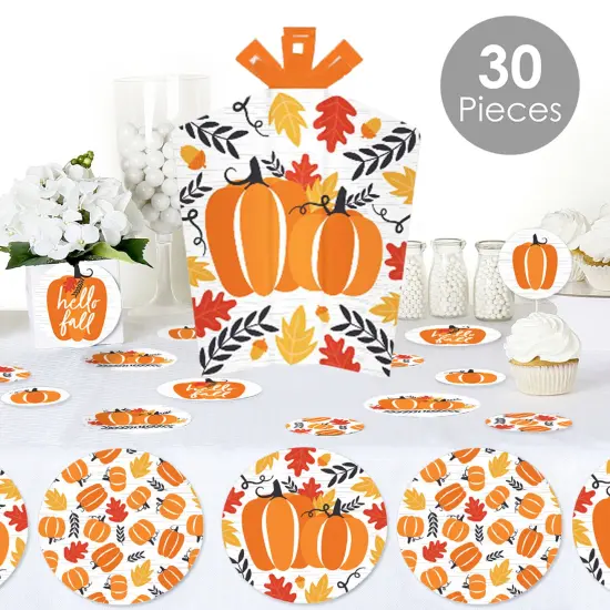 Big Dot of Happiness Fall Pumpkin - Halloween or Thanksgiving Party Decor and Confetti - Terrific Table Centerpiece Kit - Set of 30 {3}