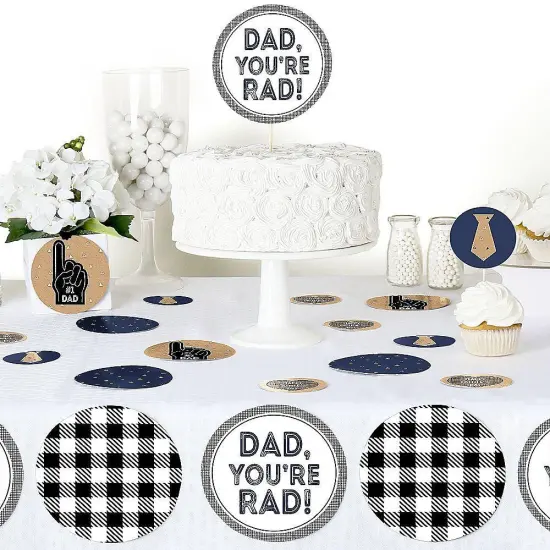 Big Dot of Happiness My Dad is Rad - Father's Day Party Giant Circle Confetti - Party Decorations - Large Confetti 27 Count {6}