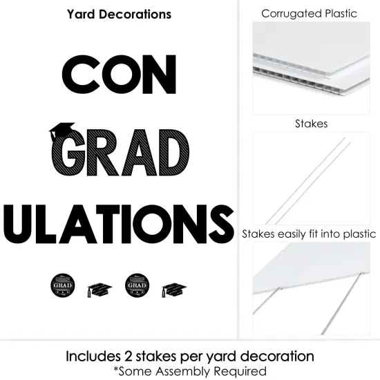 Big Dot of Happiness Graduation Cheers - Yard Sign Outdoor Lawn Decorations - Graduation Party Yard Signs - ConGRADulations {6}