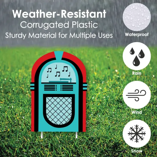 Big Dot of Happiness 50's Sock Hop - Jukebox and Record Lawn Decorations - Outdoor 1950s Rock N Roll Party Yard Decorations - 10 Piece {6}