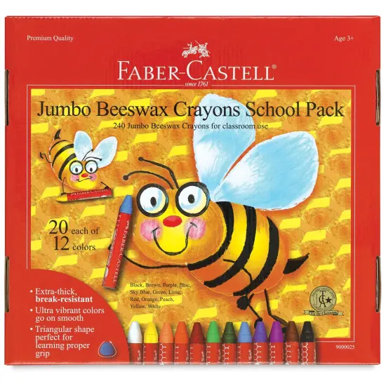 Faber-Castel Jumbo Beeswax Crayons - Pack of 240 {1}
