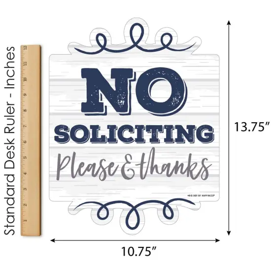 Big Dot of Happiness No Soliciting - Outdoor Lawn Sign - Yard Sign - 1 Piece {6}