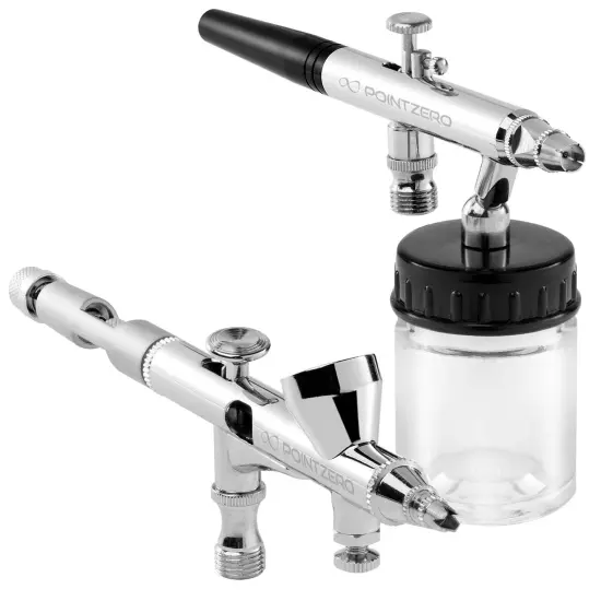 PointZero PZ-220XS Premium Dual-action Two Airbrush Set {2}