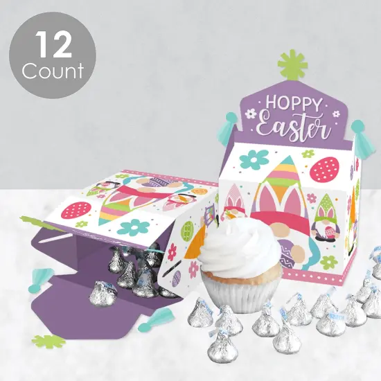 Big Dot of Happiness Easter Gnomes - Treat Box Party Favors - Spring Bunny Party Goodie Gable Boxes - Set of 12 {4}