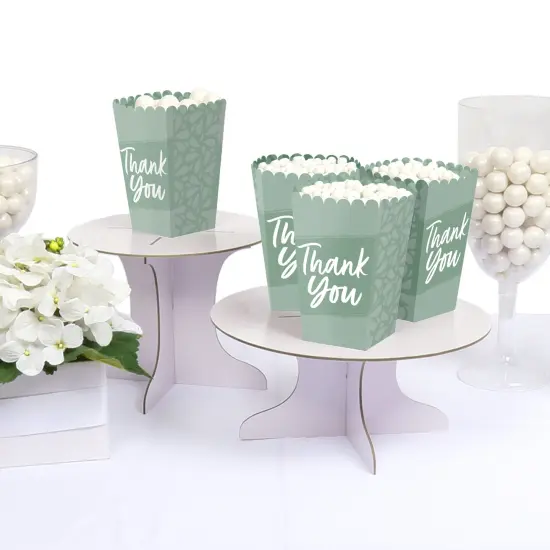 Big Dot of Happiness Sage Green Elegantly Simple - Guest Party Favor Popcorn Treat Boxes - Set of 12 {4}