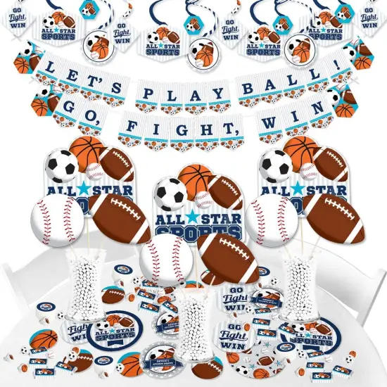 Big Dot of Happiness Go, Fight, Win - Sports - Baby Shower or Birthday Party Supplies - Banner Decoration Kit - Fundle Bundle {1}