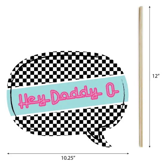 Big Dot of Happiness 50's Sock Hop - 1950's Rock N Roll Party Photo Booth Props Kit - 20 Count {7}