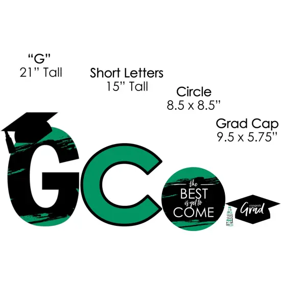 Big Dot of Happiness Green Graduation Party Yard Signs - Outdoor Lawn Decorations - ConGRADulations {7}