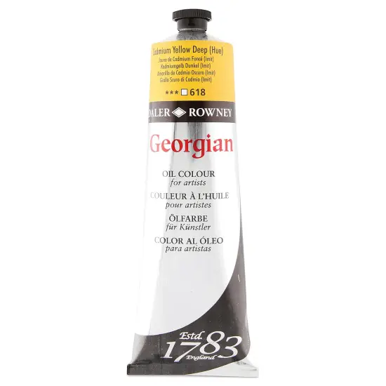 Daler-Rowney Georgian Oil Color - Cadmium Yellow Deep Hue, 225 ml tube {2}
