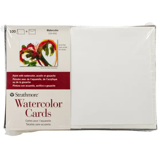 Strathmore Cards & Envelopes 5"X6.875" 100/Pkg-Watercolor {1}