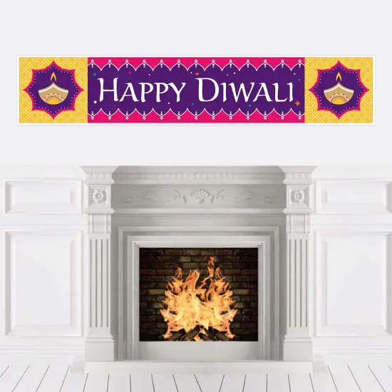 Big Dot of Happiness Happy Diwali - Festival of Lights Party Decorations Party Banner {1}