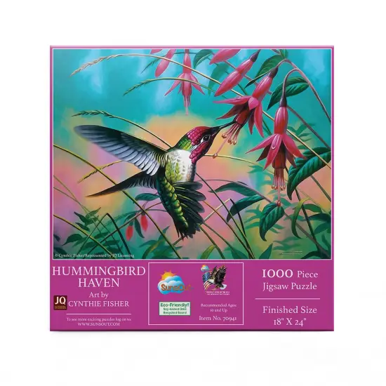Sunsout Hummingbird Haven 500 pc Jigsaw Puzzle 70941 {3}