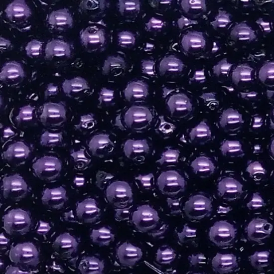 6mm Glass Pearl Dangles, 10 Charms in Your Choice of Colors, Adorabilities Purple {1}