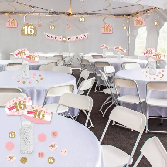 Big Dot of Happiness Sweet 16 - 16th Birthday Party Supplies Decoration Kit - Decor Galore Party Pack - 51 Pieces {4}