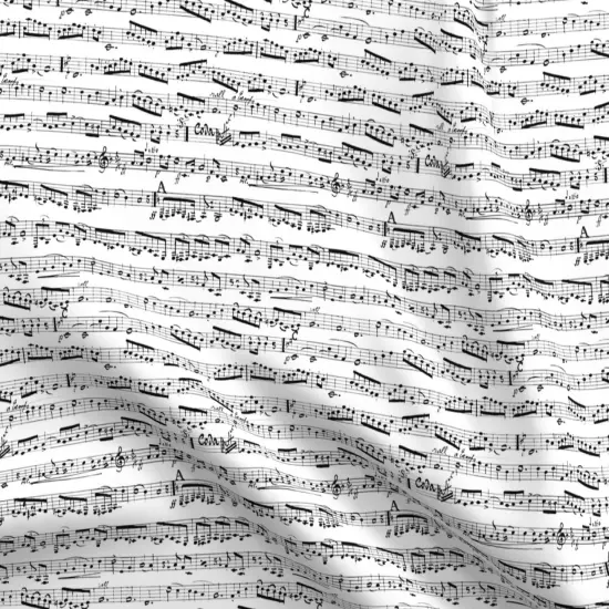 Various Fabrics by the Yard or Fat Quarter Black White Music Notes Musician Piano Musical Custom Printed Fabric by Spoonflower {5}