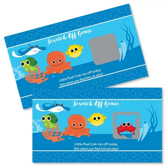 Big Dot of Happiness Under the Sea Critters - Baby Shower or Birthday Party Game Scratch Off Cards - 22 Count {1}