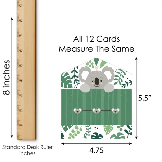 Big Dot of Happiness Koala Cutie - Bear Birthday Party and Baby Shower Game Pickle Cards - Pull Tabs 3-in-a-Row - Set of 12 {7}