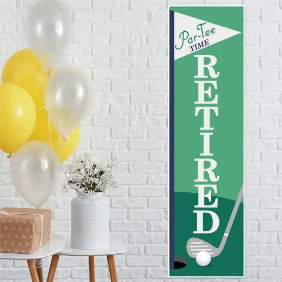 Big Dot of Happiness Par-Tee Time - Golf - Retirement Party Front Door Decoration - Vertical Banner {1}