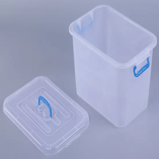 Large Clear Storage Container With Lid and Handles {6}