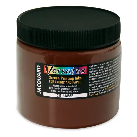Jacquard Versatex Screen Printing Ink - Umber, 16 oz jar {1}