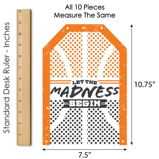Big Dot of Happiness Basketball - Let The Madness Begin - Hanging Vertical Paper Door Banners - College Basketball Wall Decor Kit - Indoor Door Decor {7}