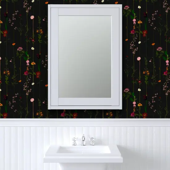 Peel & Stick Wallpaper 2FT Wide Minimal Elegant Modern Flower Vertical Stripe Moody Floral Romantic Custom Removable Wallpaper by Spoonflower {6}