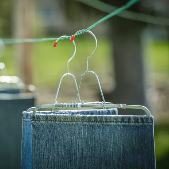 Lehman's Pants Hangers, Hang to Dry Stretchers for Perfect Creased Wrinkle-Free Slacks Without Ironing, 2 Pairs {5}