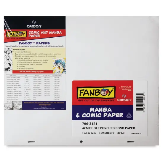 Canson Acme Hole Punched Papers - 10-1/2" x 12-1/2", 100 Sheets {2}