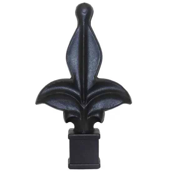 Fence FinialsFleur De Lis Polypropylene Premium Fence Finial Toppers Multi Pack - Black {4}