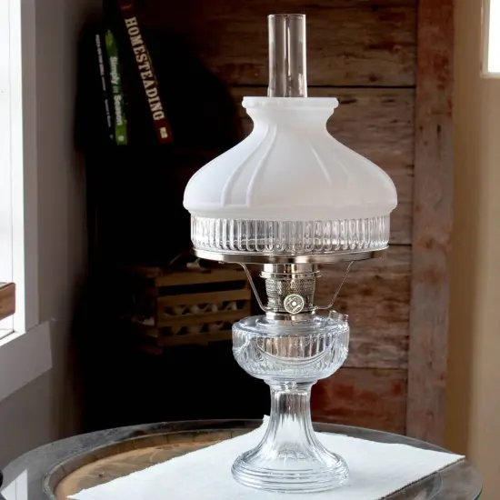 Aladdin 10" White Over Clear Glass Shade #N601 {3}