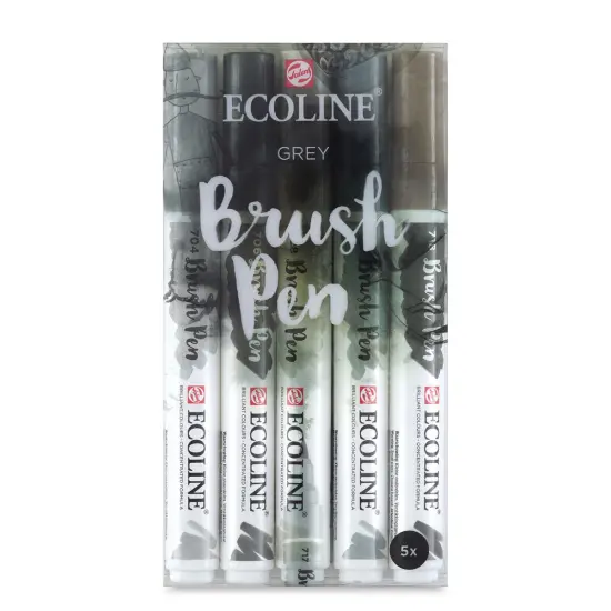 Royal Talens Ecoline Brush Marker Set - Grey Tones, Set of 5 {1}
