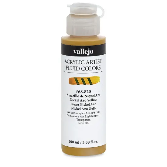 Vallejo Fluid Acrylic - Nickel Azo Yellow, 100 ml {2}