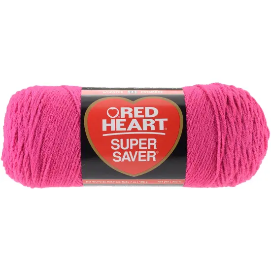 Multipack of 24 - Red Heart Super Saver Yarn-Shocking Pink {1}