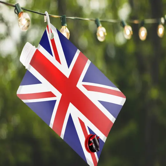 Union Jack Flag Party Flask: 2 liter British Flag Flasks Make the Perfect Drink Dispenser for Your St Georges Day or Guy Fawkes,Bonfire Night Party Supplies,Football, Cricket,or Rugby Parties and More {4}