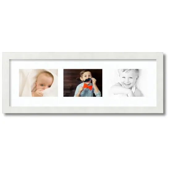 ArtToFrames Collage Photo Picture Frame with 3 - 5x7 inch Openings, Framed in White with Over 62 Mat Color Options and Plexi Glass (CSM-3966-2135) {7}