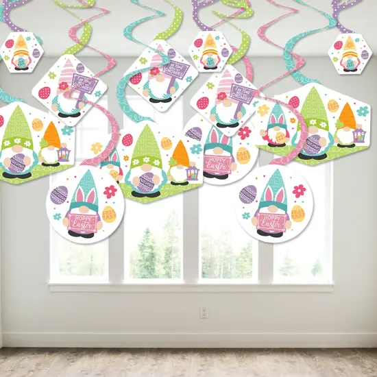 Big Dot of Happiness Easter Gnomes - Spring Bunny Party Hanging Decor - Party Decoration Swirls - Set of 40 {4}