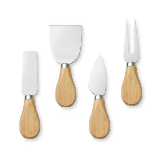 Casafield Bamboo Cheese Board Gift Set, Charcuterie Board Serving Platter with Stainless Steel Knives for Entertaining, Birthdays, Weddings {5}