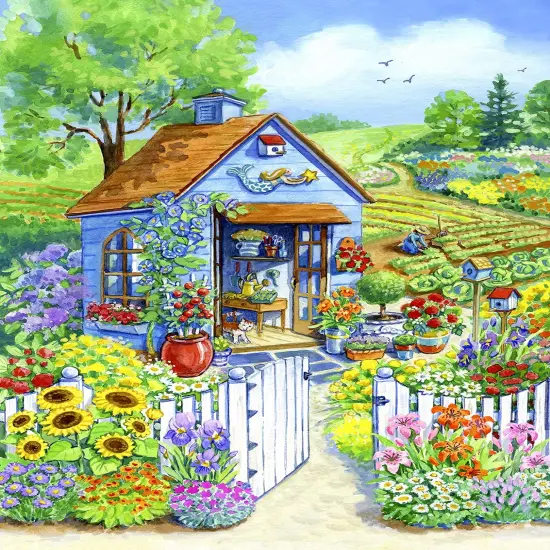 Sunsout Path to the Garden Shed 1000 pc Jigsaw Puzzle 63452 {1}