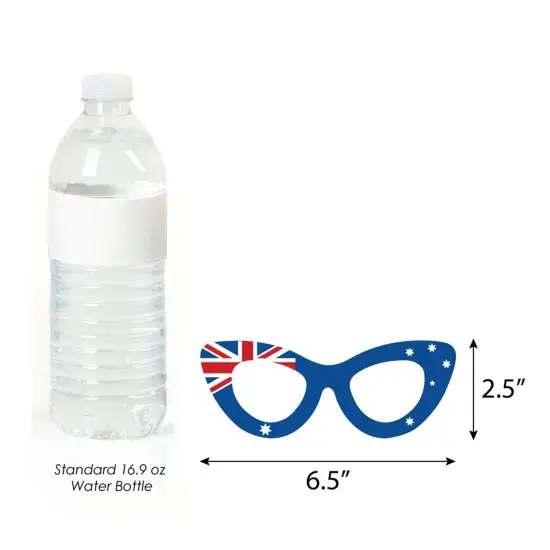 Big Dot of Happiness Australia Day - Glasses - Paper Card Stock G'Day Mate Aussie Party Photo Booth Props Kit - 10 Count {4}