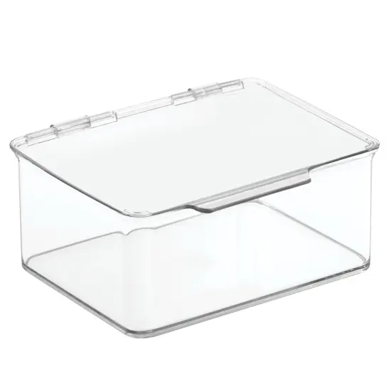 mDesign Stackable Countertop Storage Organizer with Lid {5}