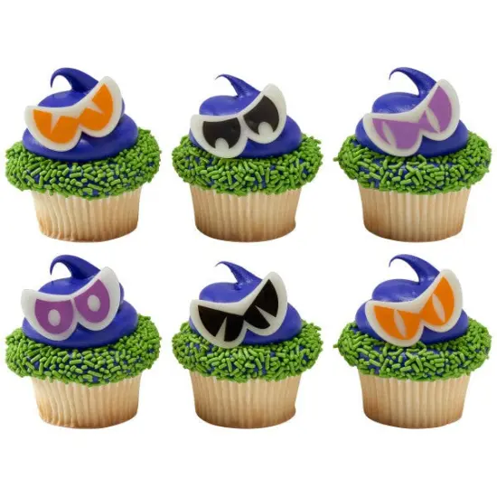 Scary Glow Eyes Cupcake Rings, 12ct {1}