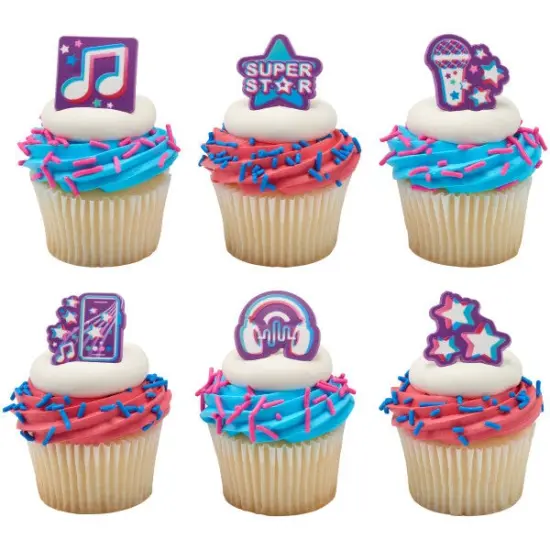 Super Star Assortment Cupcake Rings, 12ct {2}