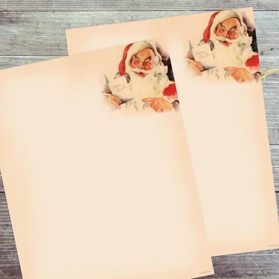 Great Papers! Vintage Santa Holiday Letterhead, Invitations and Announcements, Printer Friendly, 8.5"x11", 80 Pack {3}