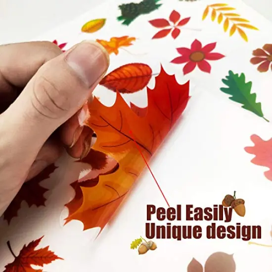 Fall Decorations-Fall Window Clings, Thanksgiving Window Clings for Glass 324 PCS Thanksgiving Clings for Windows Fall Window Stickers Thanksgiving Home Office Decorations {5}