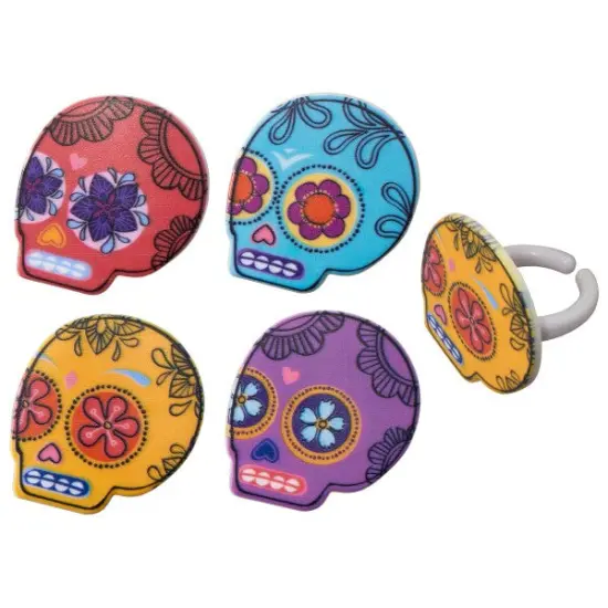 D&iacute;a de Los Muertos Spirit Cupcake Rings, 12ct {2}