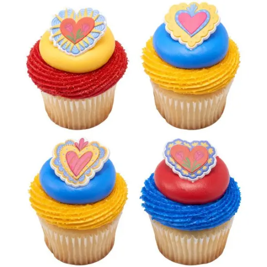 Milagros Hearts Cupcake Rings, 12ct {4}