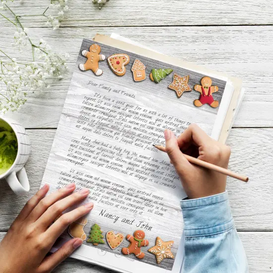 Great Papers! Holiday Cookies Holiday Letterhead, Invitations and Announcements, Printer Friendly, 8.5" x 11", 50 Pack {4}