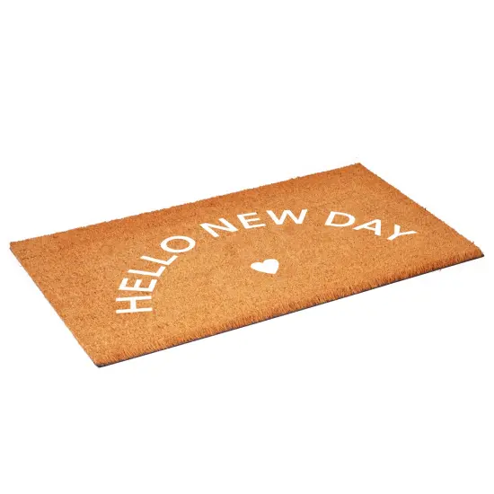 Calloway Mills Hello New Day White Doormat {4}